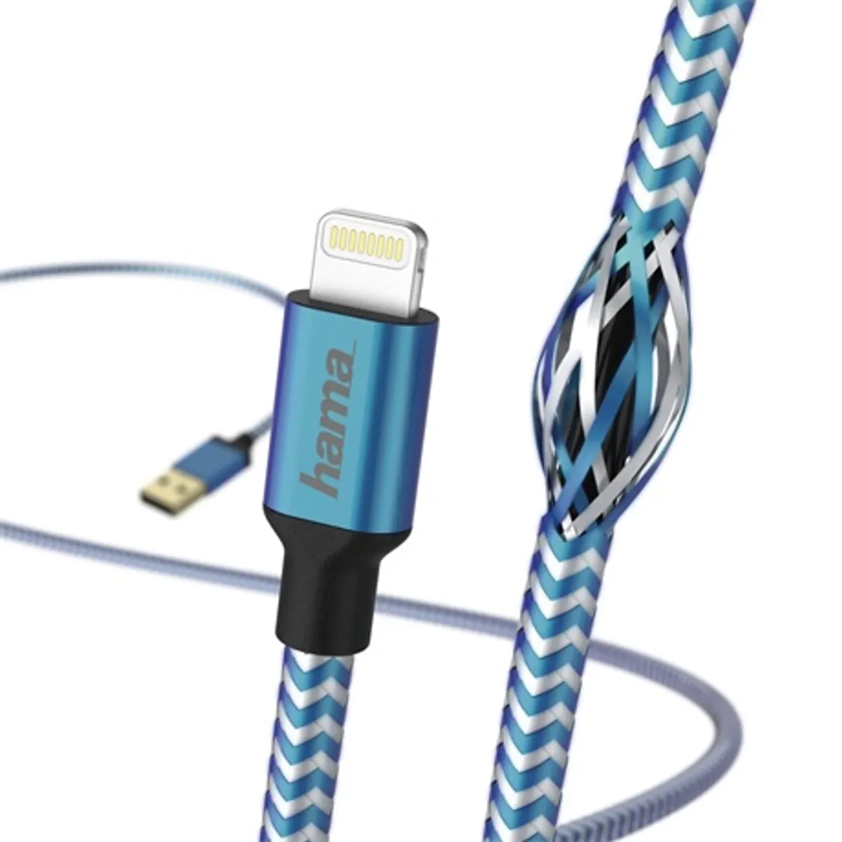 Hama 00201553 Lightning adatkábel Reflective 1,5 m kék #2