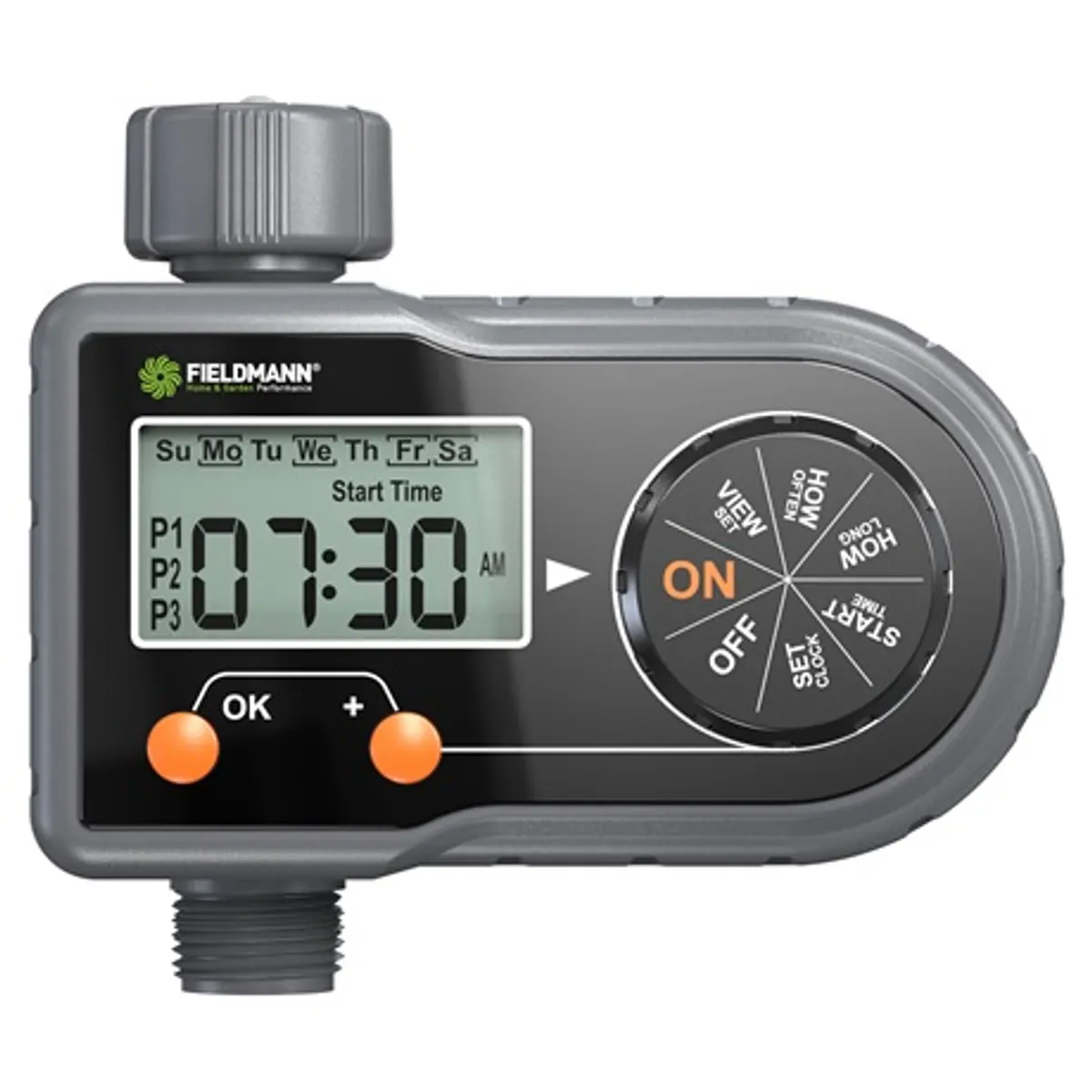 Fieldmann FZH 2020 öntöző időzítő 3 automata ciklus 2-3-4-5-6 napos ütemezés LCD IPX4 #1