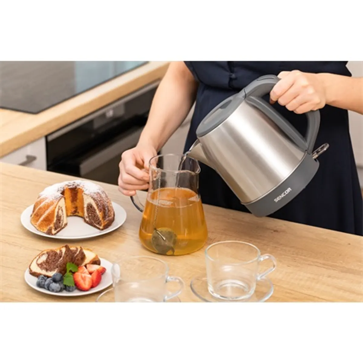 Sencor SWK2200SS vízforraló 1,2 l 2150 W nemesacél STRIX 360 fokos talp #2