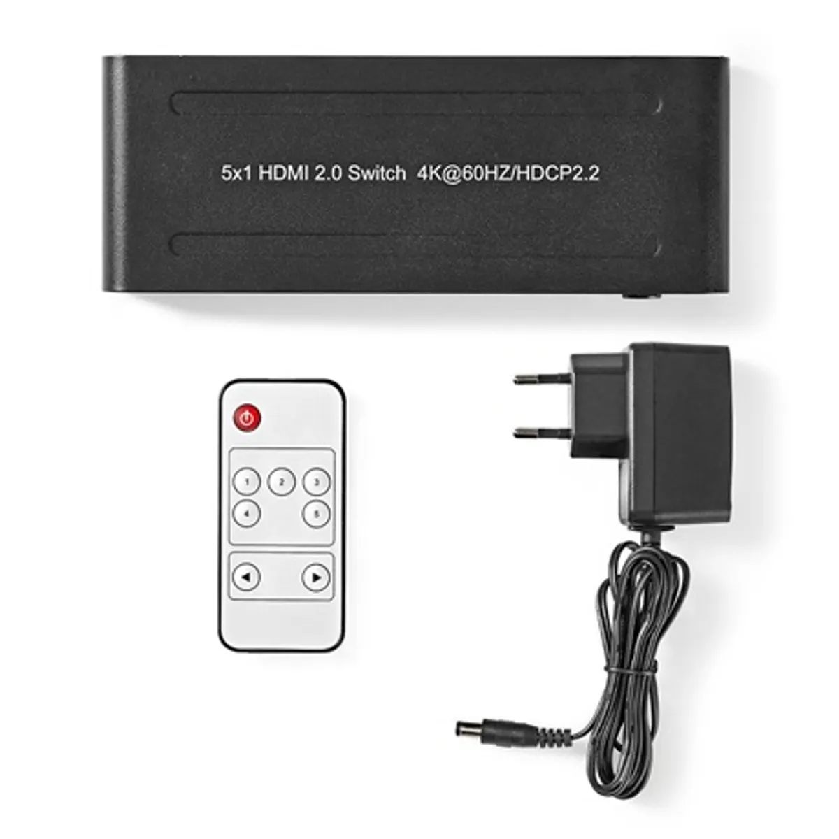Nedis VSWI3475AT HDMI kapcsoló 5x HDMI bemenet 1x HDMI kimenet 4K60Hz 18 Gbps fém antracit távvezérlő #8