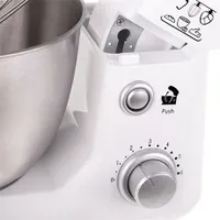 Adler AD4216 konyhai robotgép 6 sebesség 4 literes edény fröccsenésgátló 3 tartozék: sima habverő, tojásfelverő, tésztagyúró 220-240V #4