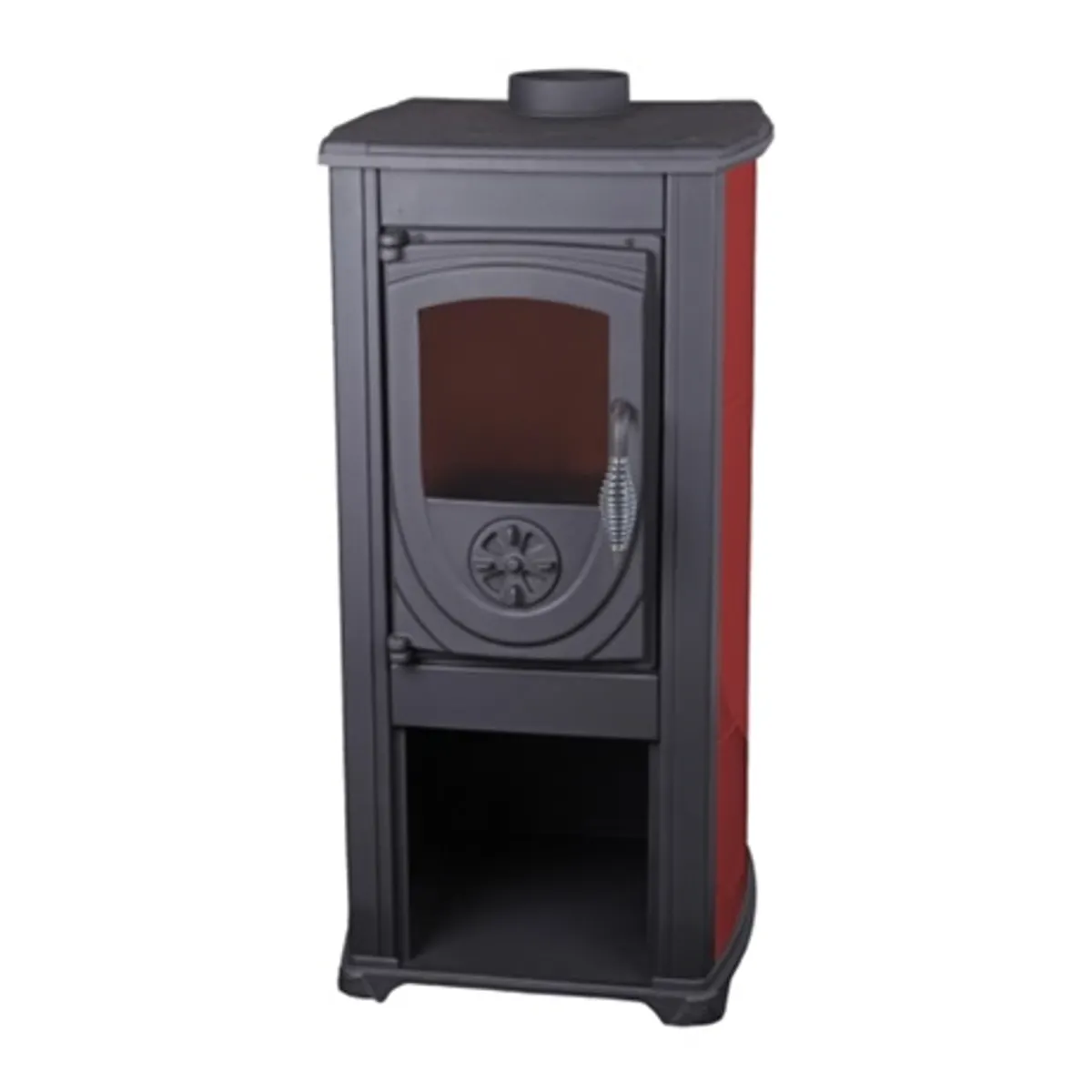 Warnex THALIA OKTA kandalló szabadonálló 3.9 kW piros 120 mm füstcső 396x850x375 mm #1
