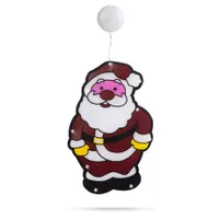 Family Christmas 56530E Ablakdekoráció Mikulás led-es pvc elemes 3x aaa 8 led 27x17 cm ip20 #1