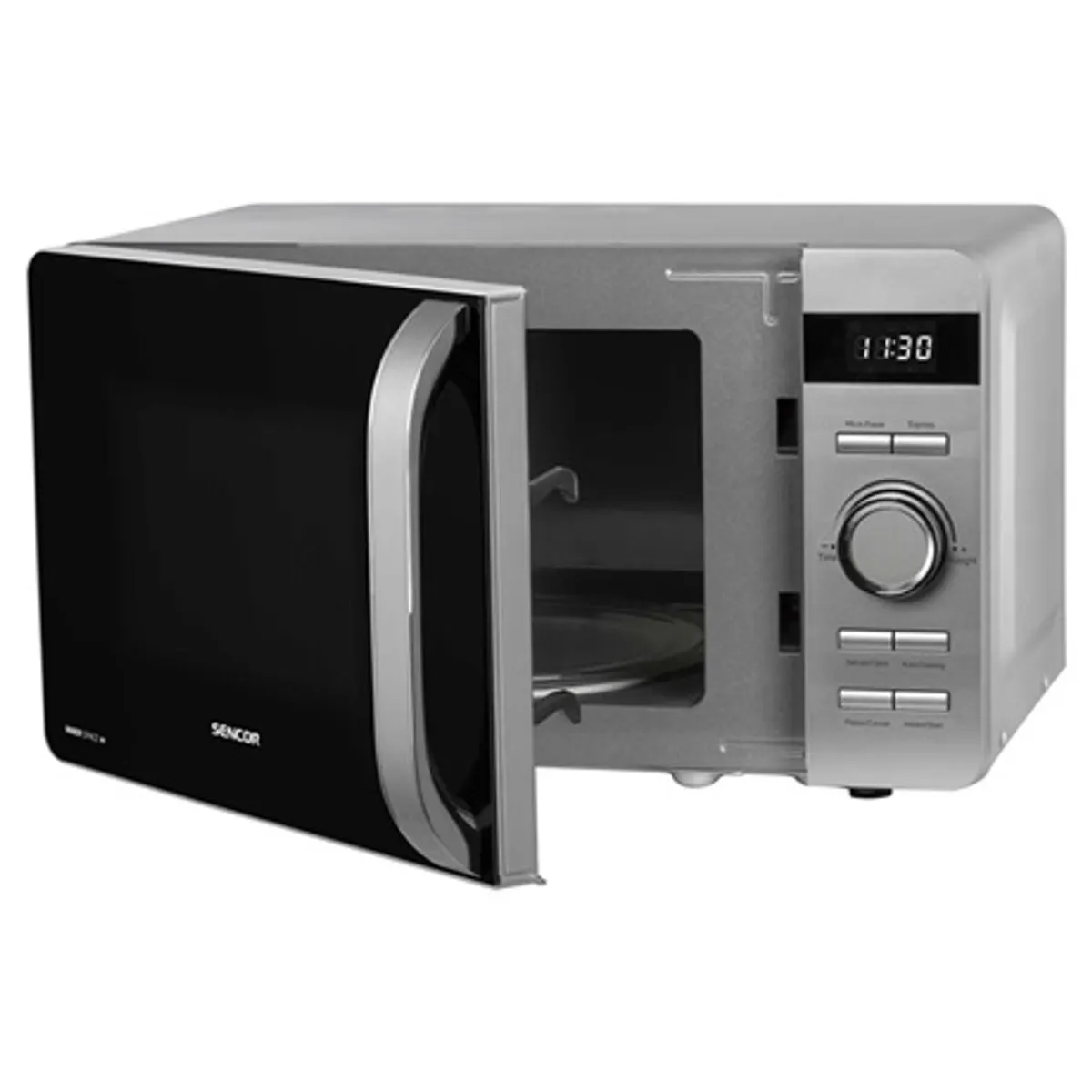 Sencor SMW5217SL rozsdamentes belső 800 W 17 l 270 mm forgótányér 60 perc időzítő 5 fokozat #2
