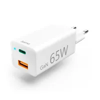 Hama 00201643 GaN töltő 65W USB-C USB-A PD QC 2.0 3.0 fehér #1