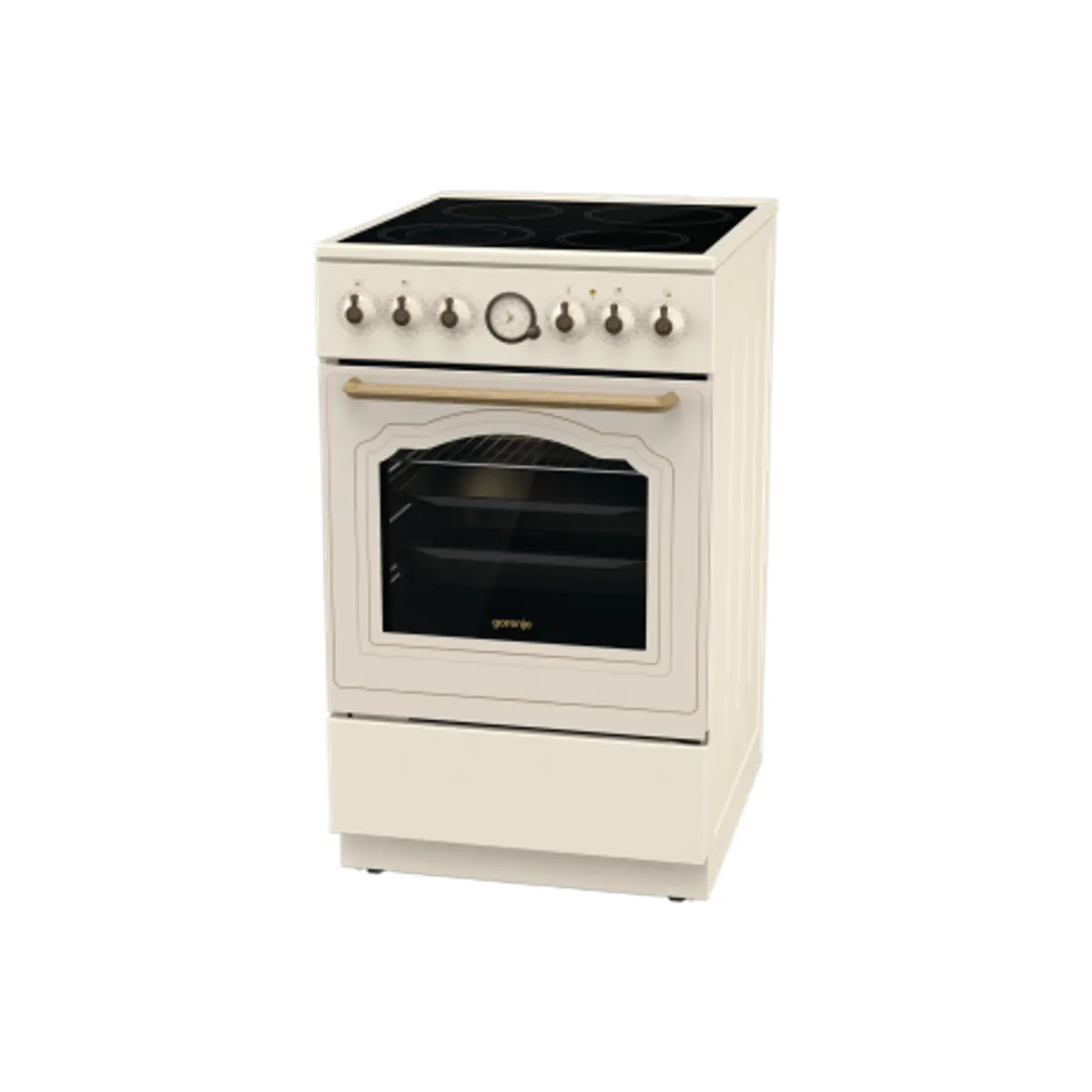 Gorenje GECS5B70CLI szabadonálló kerámia tűzhely elefántcsontszínű 4 zónás kerámia főzőlap 70 L sütő energiaosztály A #5