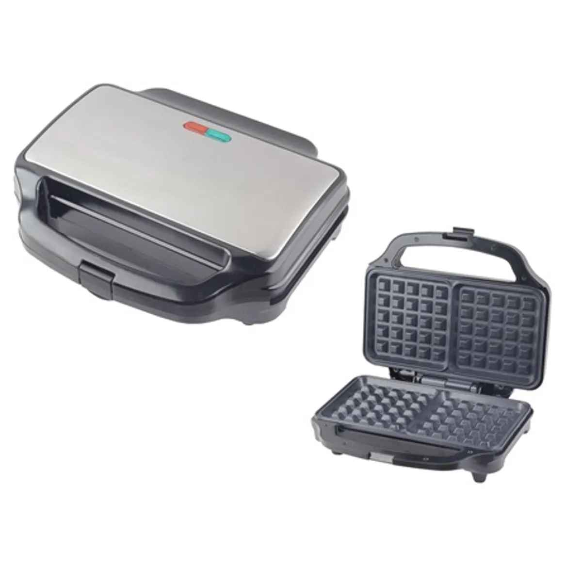 FG FS024 Gofrisütő 900 W tapadásmentes sütőfelület hidegfalú burkolat termosztát működésjelző lámpák 2 darab szögletes gofri #1