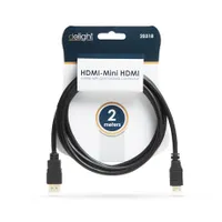 Delight 20318 HDMI kábel 2m HDMI M-mini HDMI M, 24K aranyozott, dupla árnyékolás, 1080p, 340MHz, HDCP, CEC, ROHS #2
