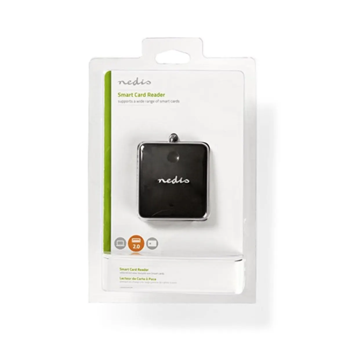 Nedis CRDRU2SM1BK Kártyaolvasó USB 2.0 intelligens ID-1 fekete #3