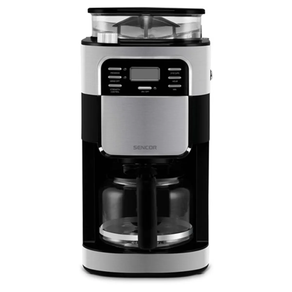 Sencor SCE7000BK filteres darálós kávéfőző 200 g kapacitású kávébab tartály, 1,5 l üvegkancsó, LCD kijelző #3
