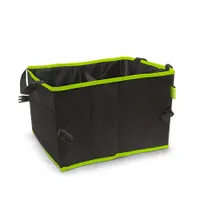 MNC 54924A csomagtartó rendszerező 36x30x25 cm fekete összecsukható 2 tárolórekesz oldalpánttal hálóval fogantyúval #2