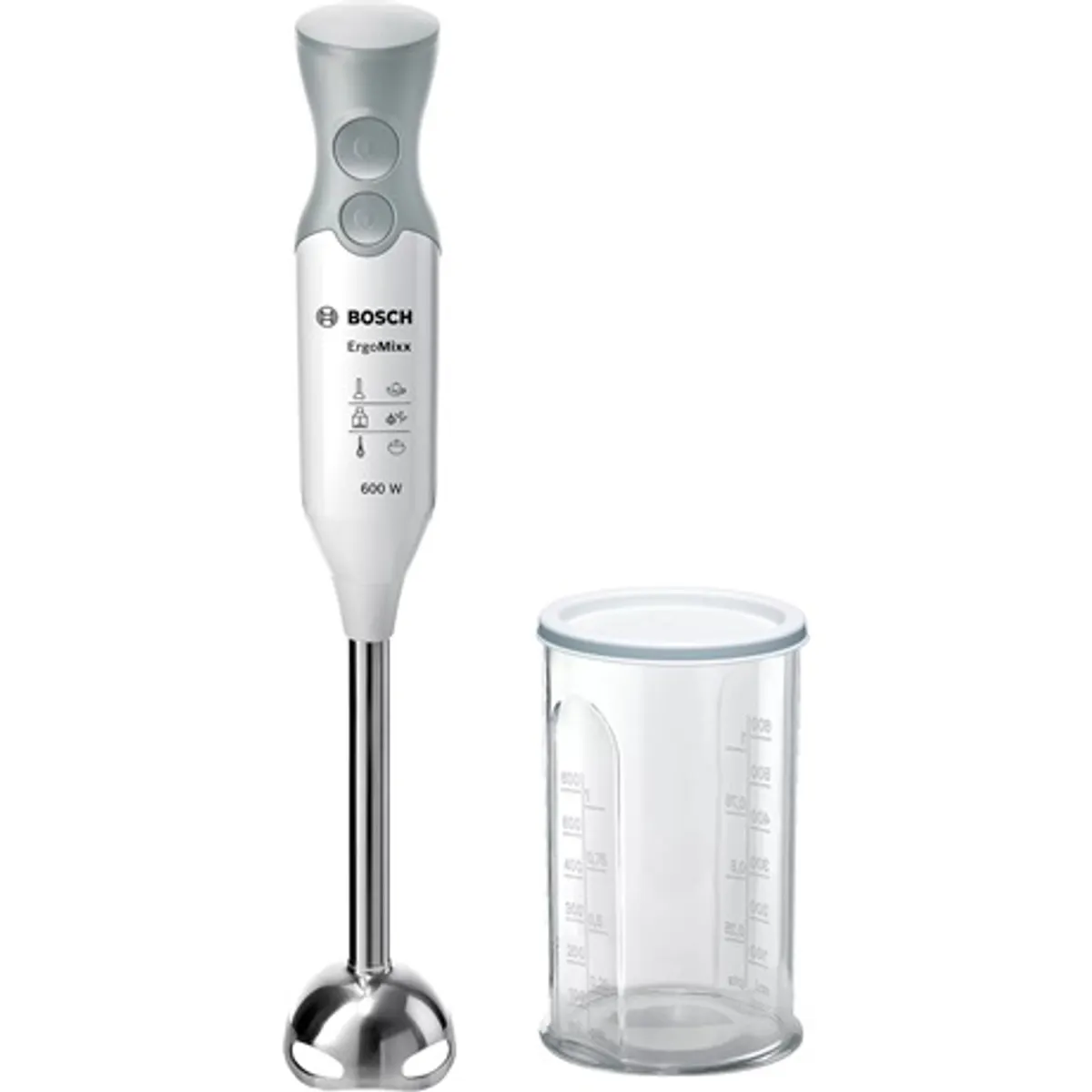 Bosch MSM66110 Botmixer 600 W QuattroBlade AntiSplash négyszárny puha tapintású markolat két sebesség turbó funkció mérőpohár fedéllel #1