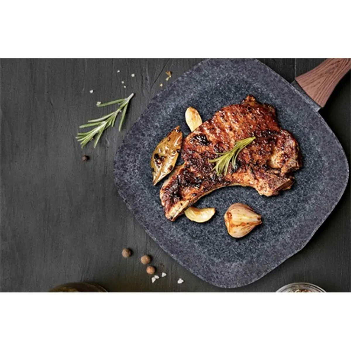 Berlinger Haus BH-1208N Forest Line grill serpenyő 28 cm, 3 rétegű kőhatású márvány bevonat, turbó indukciós talp, mosogatógépben mosható #3
