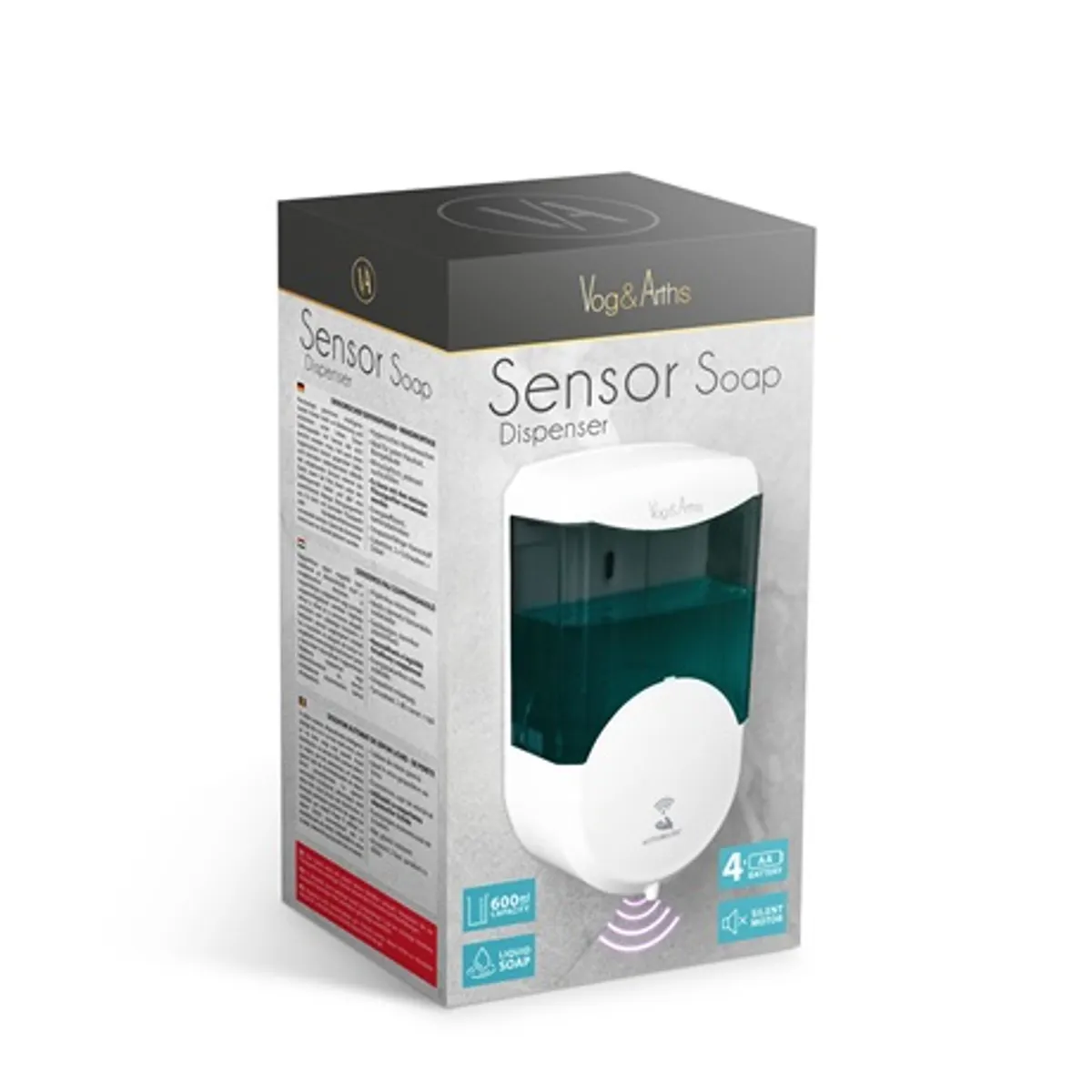 Vog und Arths 51120B szappanadagoló szenzoros 600 ml fali IP44 4xAA #6