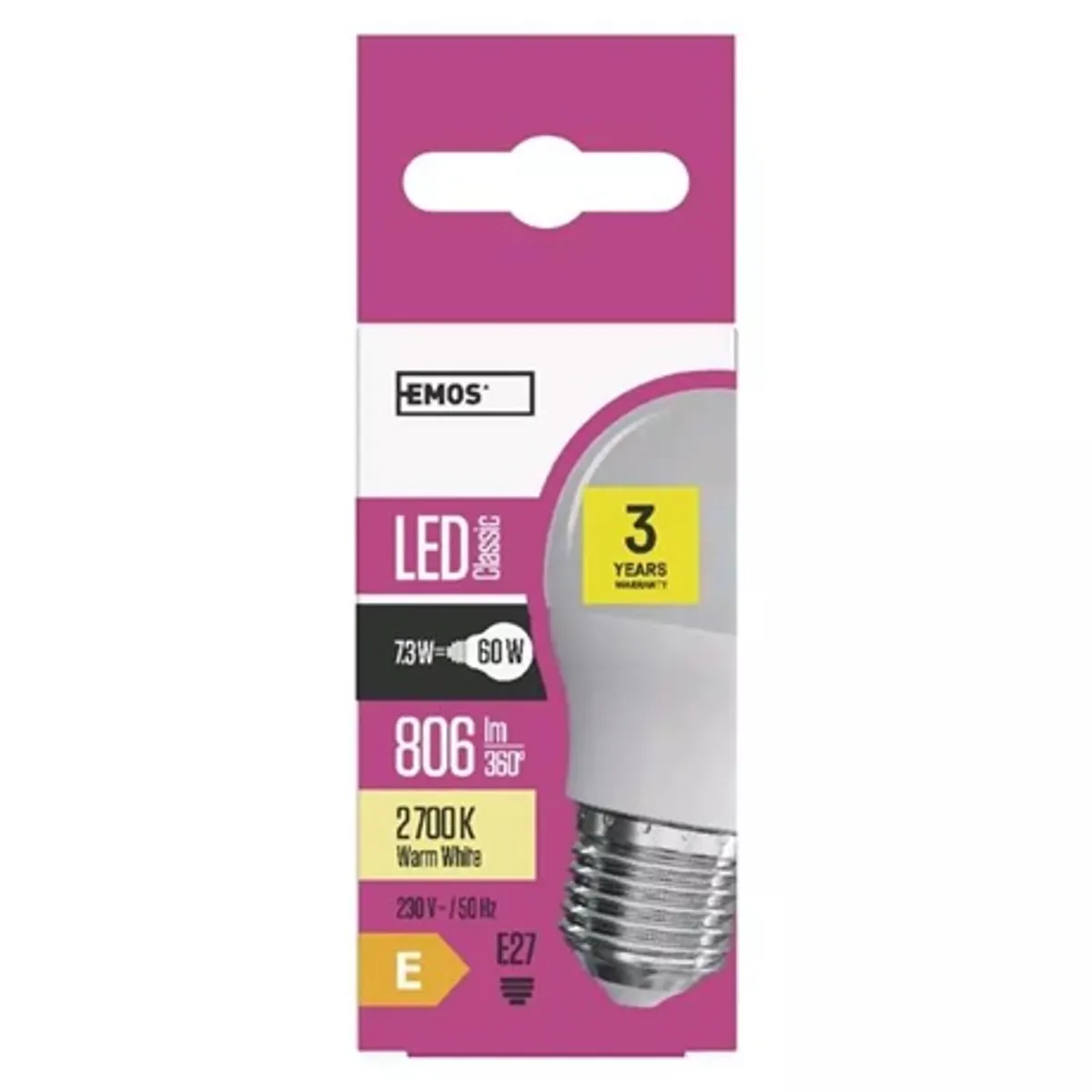 Emos ZQ1131 Mini Globe LED izzó E27 NW 8W 806 lm #6
