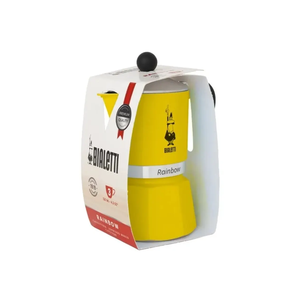 Bialetti 4982 RAINBOW Rainbow kotyogós kávéfőző 3 adag sárga alumínium ötvözet #4
