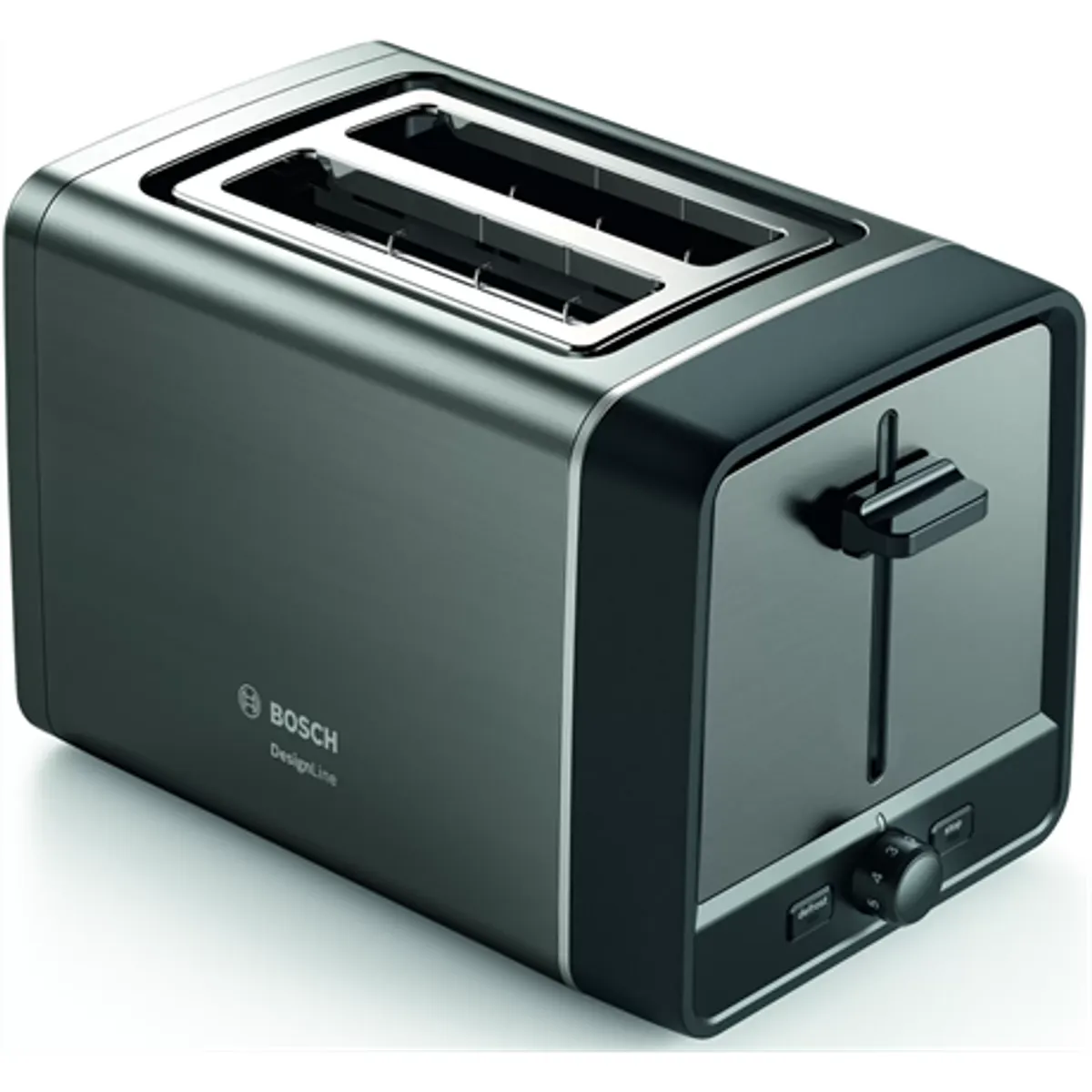 Bosch TAT5P425 DesignLine kenyérpirító 2-szeletes 970 W antracit kenyérközpontosítás olvasztás újramelegítés #1