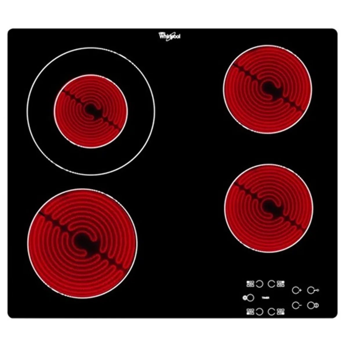 Whirlpool AKT 8130/NE Főzőlap beépíthető kerámia 58 cm 4 zónás érintőszenzoros időzítő mind a négy zónához maradékhő gyermekzár #1