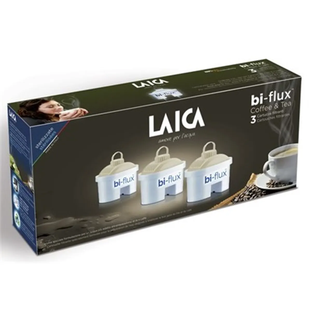 Laica C3M Bi-flux kávé- és tea vízszűrőbetét 3 db #1