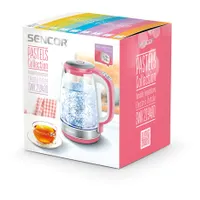 Sencor SWK2194RD vízforraló 2,0 l hőfokszabályzóval belső LED világítás rozsdamentes acél fűtőlap piros #5