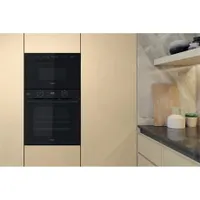 Whirlpool MBNA920B beépíthető mikrohullámú sütő fekete 22L 750W gombnyitás oldalajtó üvegajtó digitális kijelző jet start jet defrost gyermekzár #5