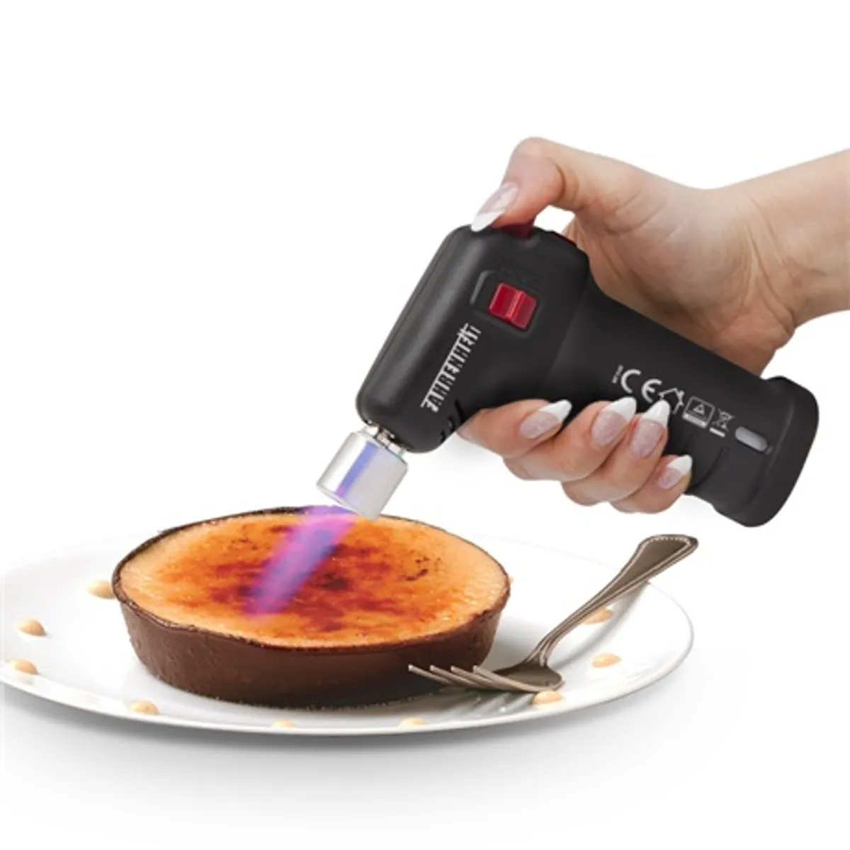 Fahrenheit 28510 gázos forrasztópáka kézi flambírozó, piezo gyújtás, állítható láng, újratölthető gáztartály, max 1300 °C #1