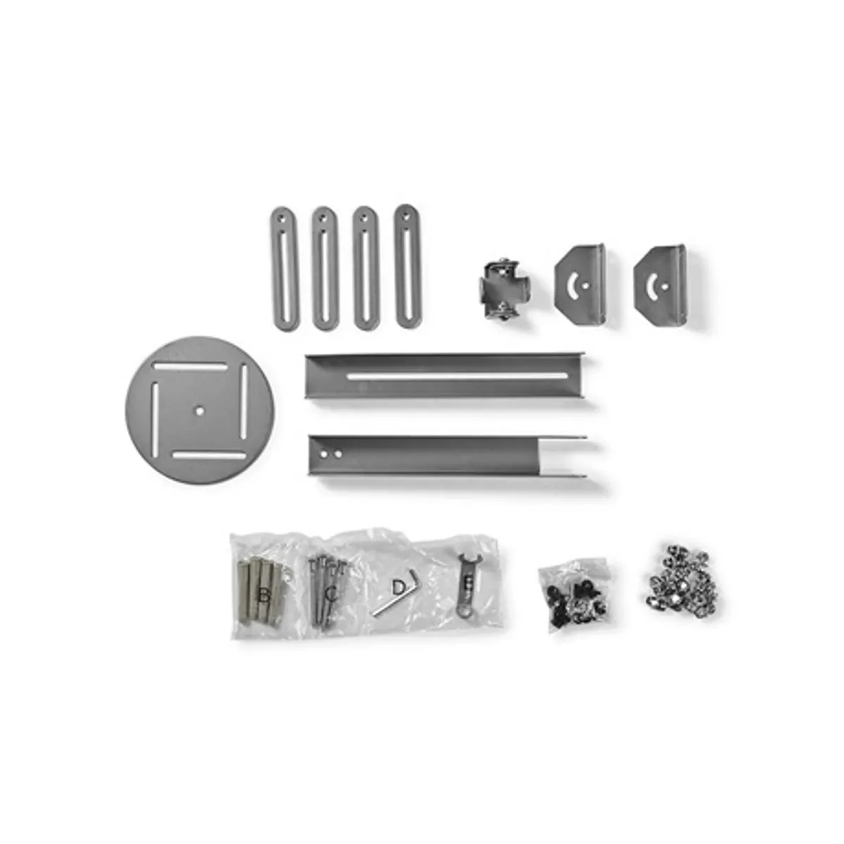 Nedis PJWM100GY fali projektor konzol 4 karos max teherbírás 10 kg forgatható 360 fok dönthető 90 fok furatok távolsága 185-327 mm acél ezüst #4