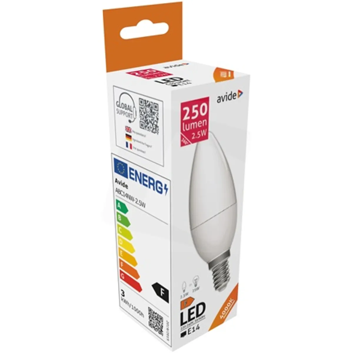 Avide ABC14NW-2.5W LED Candle E14 4000K 250 lm #3