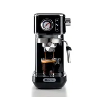 Ariete 1381.BK Moderna Slim eszpresszó 15 bar nyomás 1.3 kW 14 cm széles E.S.E. pod kompatibilis maxi cappuccino eszköz gőz automata kikapcsolás fekete