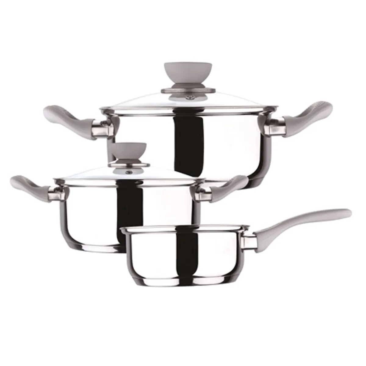 Bergner SG-8045 edénykészlet 5 részes indukciós rozsdamentes acél belső mérőskála #2