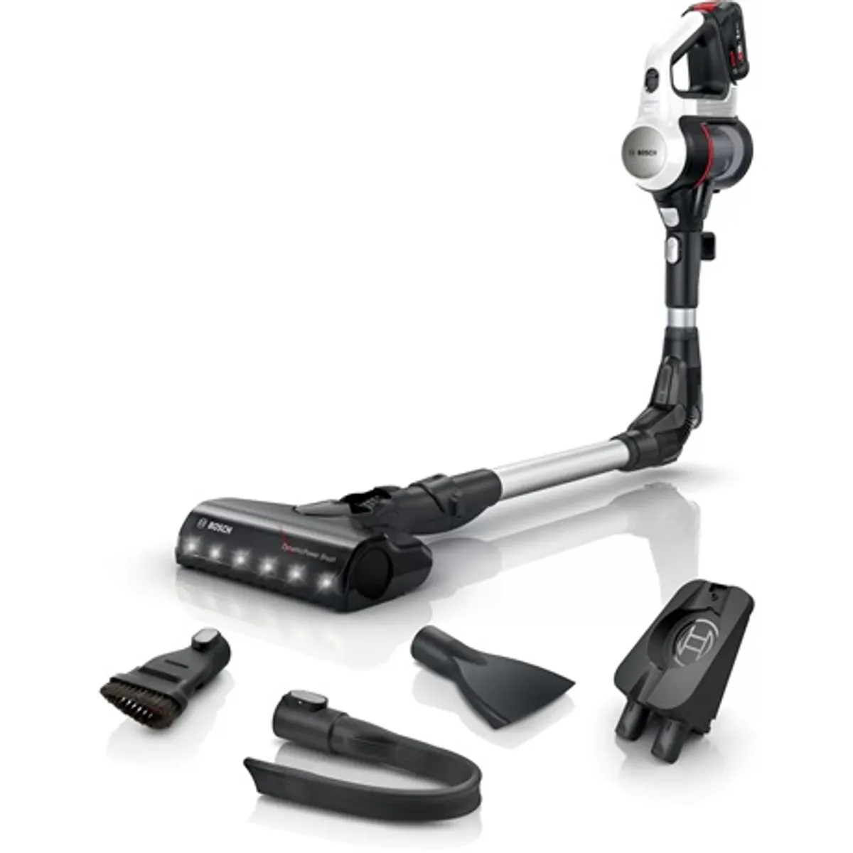 Bosch BBS711W Unlimited 7 akkumulátoros porszívó 18 V Li-Ion 3 Ah, 40 perc, AllFloor DynamicPower Brush LED, 2in1 kárpitszívó és bútorkefe #1