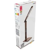 Avide ABLDL-OLC-6W-BR LED asztali lámpa naptárral bőrhatású barna 6W 350lm 5000K érintésérzékelő beépített LCD kijelző óra #2