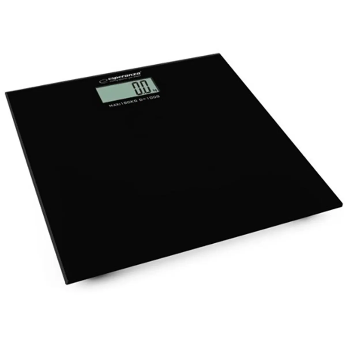 Esperanza EBS002K személymérleg méréshatár 180 kg, osztás 100 g, 6 mm edzett üveg, nagy lcd, fekete, automatikus kikapcsolás #1