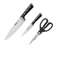 Tefal K232S355 Kés készlet 3 részes rozsdamentes acélból 20 cm séfkés 11 cm konyhai kés olló #2