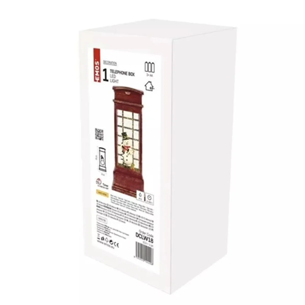 Emos DCLW18 telefonfülke LED dekoráció meleg fehér 10x10x25 cm beltéri időzítő 3xAA LED 1 db IP20 #5