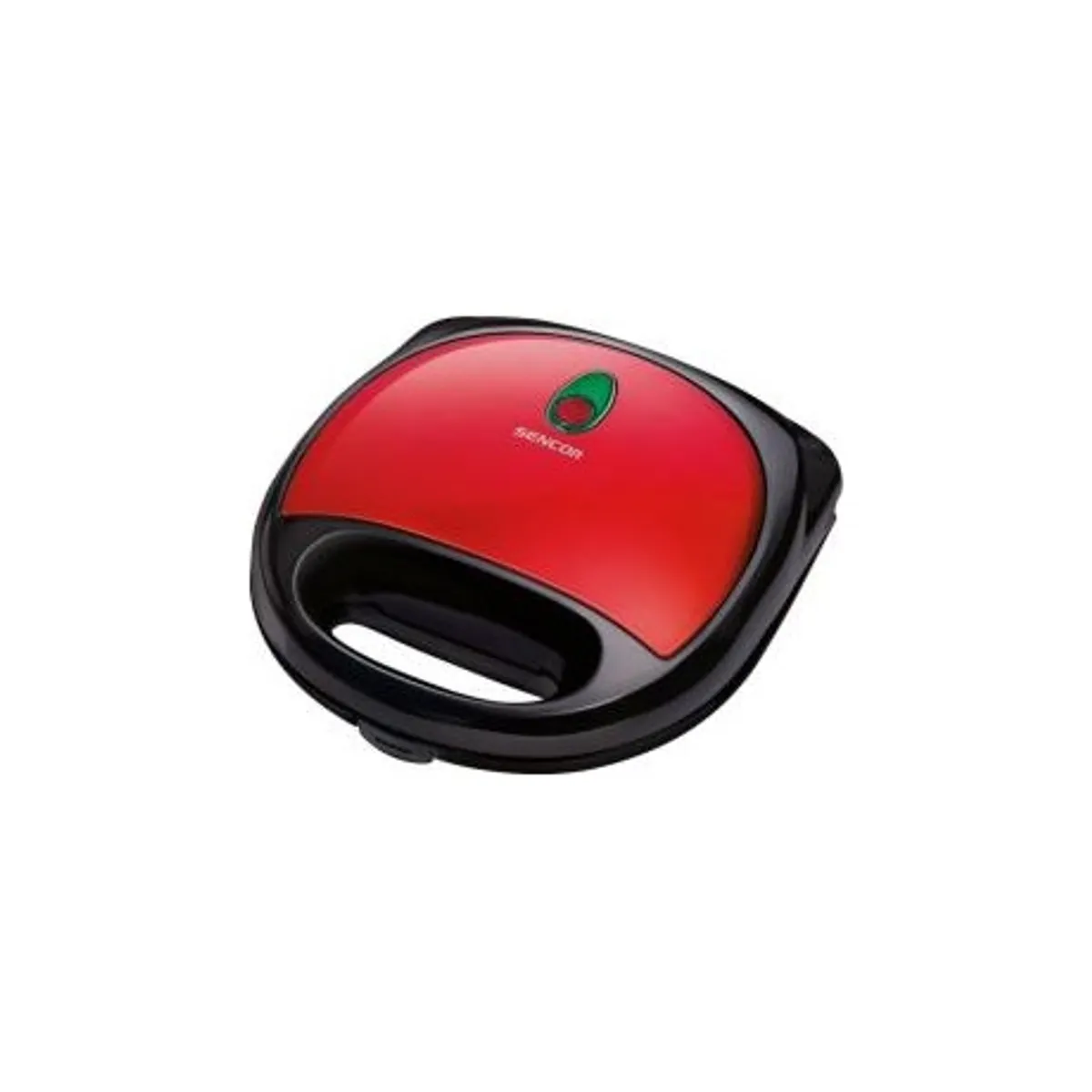 Sencor SSM4304RD szendvicssütő 4 háromszögalakú, tapadásmentes sütőlapok, hőfok-szabályzás, piros felület, 700W, 75 cm kábel, függőleges tárolás #1
