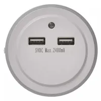 Emos P3313 LED éjjeli fény 2x USB, fényérzékelő, automatikus be- kikapcsolás, 5 V 2,4 A, 12 W #2