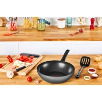Tefal G2701972 Wok serpenyő 28 cm - alumínium, szürke, tapadásmentes bevonat, indukciós-kompatibilis, sütőben 175 fokig, fix fogantyú #6
