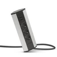 Delight 20483 sarok elosztó 3 aljzat 2 USB 5V 2,1A alumínium 1,5 m #2
