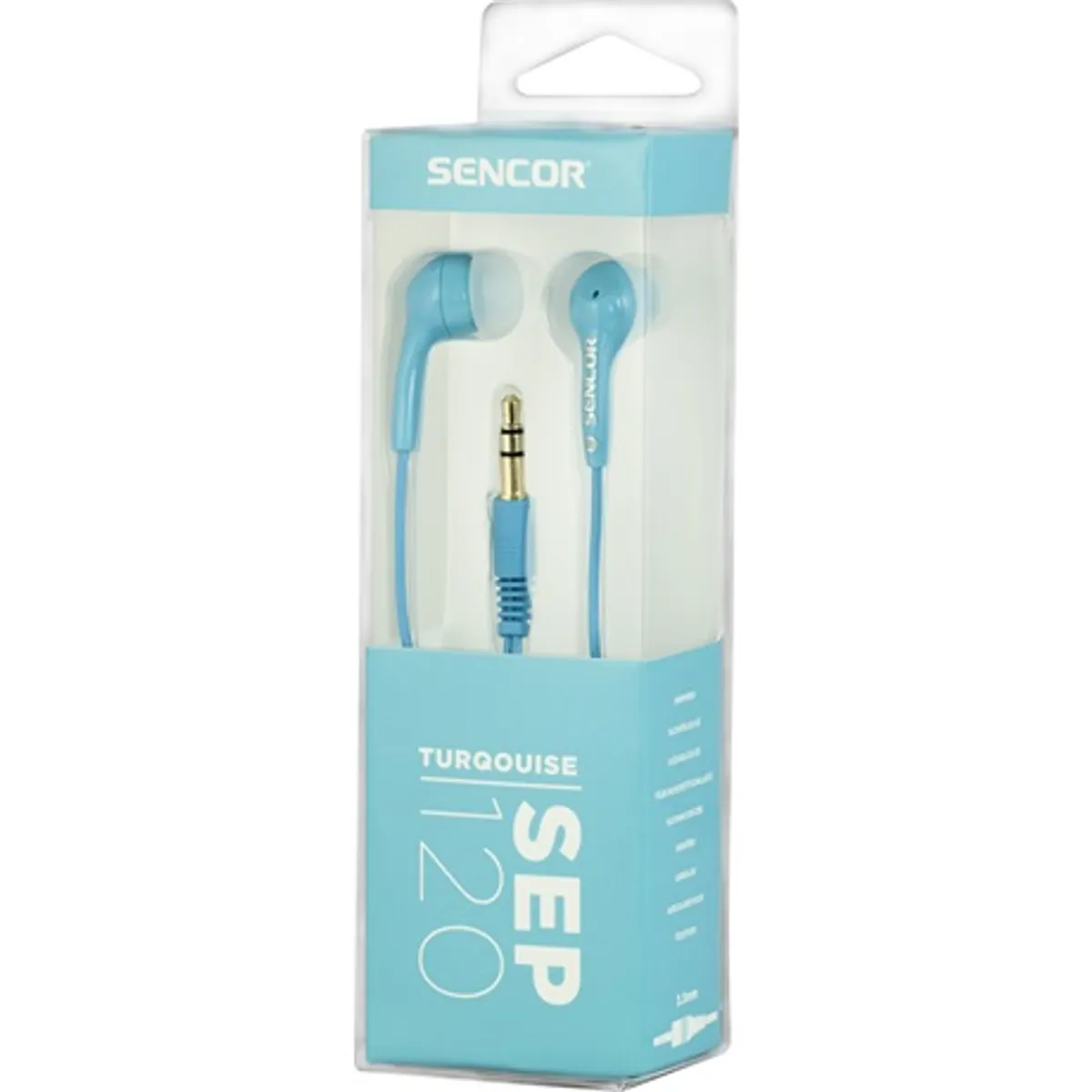 Sencor SEP120T fülhallgató 16 Ohm 20-20000 Hz 3,5 mm jack 1,2 m türkiz #3