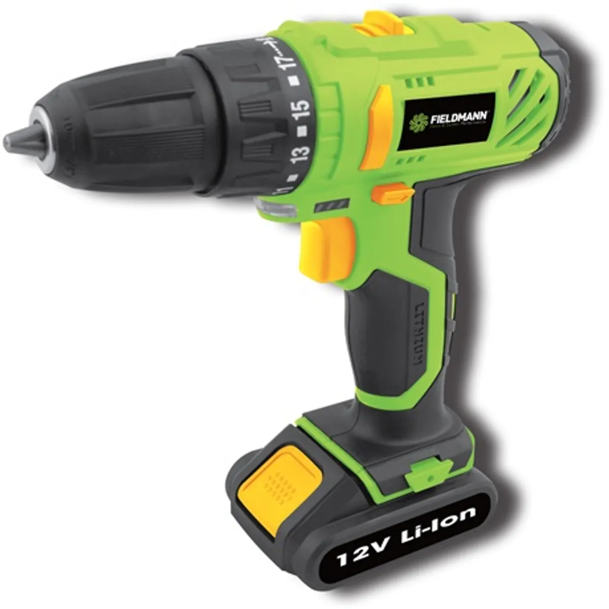 Fieldmann FDV 10201-A Akkumulátoros fúró 12V Li-ion 2 fokozat 10 mm tokmány LED lámpa USB powerbank #1