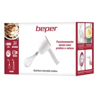 Beper P102SBA007 akkumulátoros kézi mixer 20 W 5 fokozat USB töltőkábel hagyományos habverő ballonos habverő #7