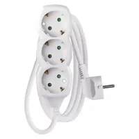Emos P0321R elosztó 3 aljzat 1,5 m fehér PVC H05VV-F3G 1,5 mm2 Schuko gyerekzár #1