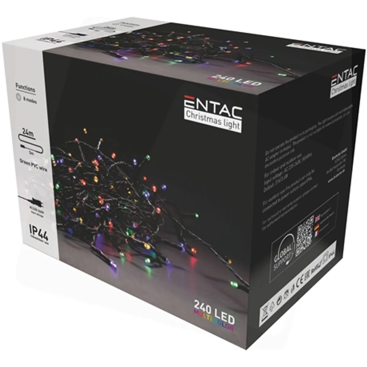 Entac ECL-240-MC Fényfüzér karácsonyi 240 LED színes 24 m IP44 #2