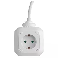 Emos P04219GU kocka hosszabbító 4 aljzat USB 2x 1,9 m fehér #1
