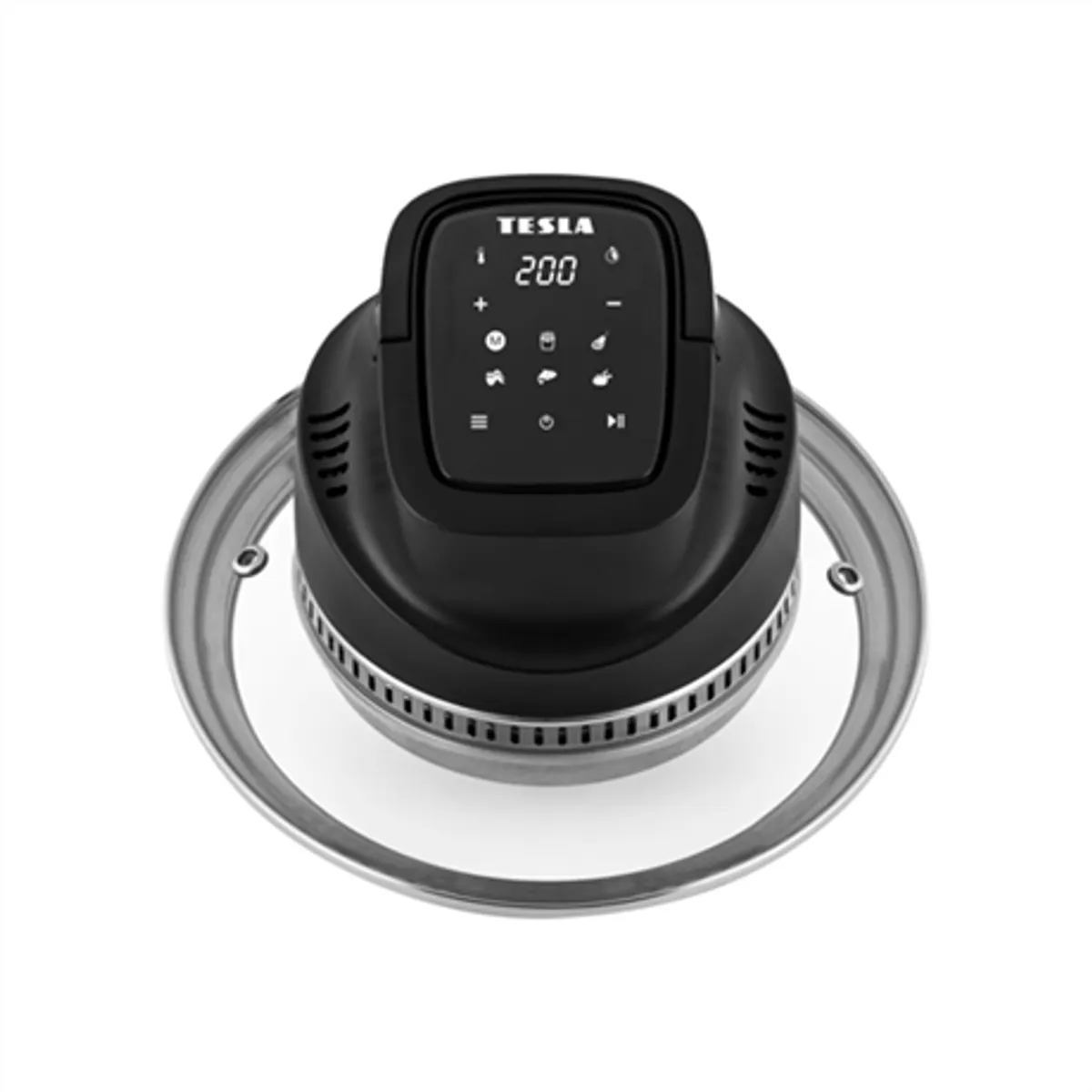 Tesla Q10 AirCook fedő 22-24 cm 5 program 60 perc érintőképernyő 1200 W 40-200 C #1