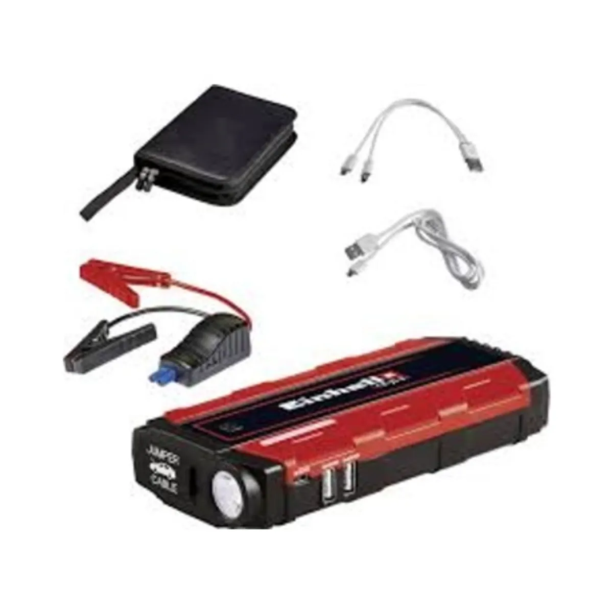 Einhell CE-JS 8 indító startkészülék 12V 400A csúcsáram 200A indítás 8000 mAh USB 5V 2A LED világítás SOS #1