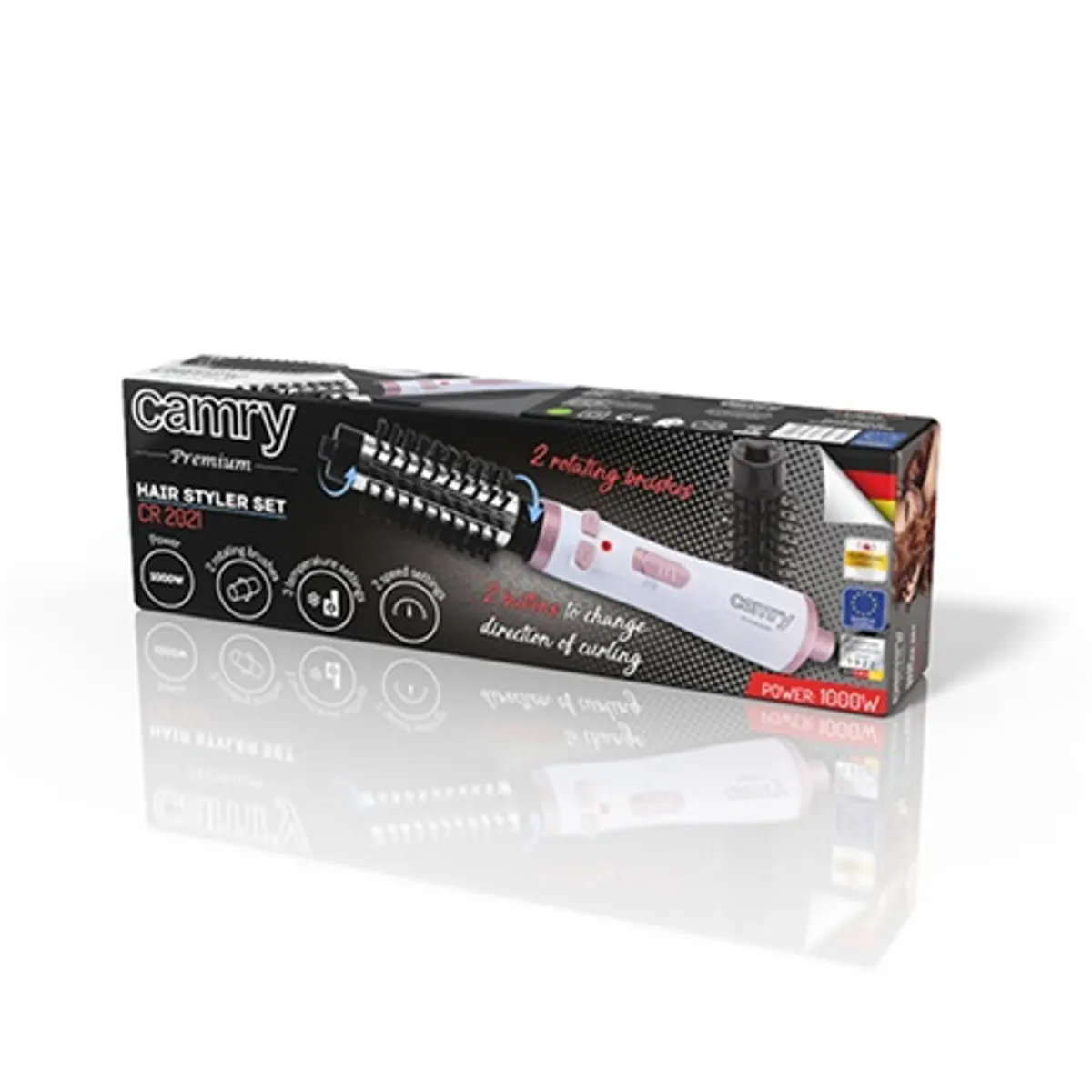 Camry CR2021 hajformázó 1000W forró levegővel forgó kefe 65mm 67mm kefék 36mm cső 38mm cső hűvös levegő 3 hőmérséklet 2 sebesség forgatható kábel #8