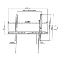 Stell SHO 5410 Fali konzol dönthető 37"-80" 75 kg teherbírás fekete #8