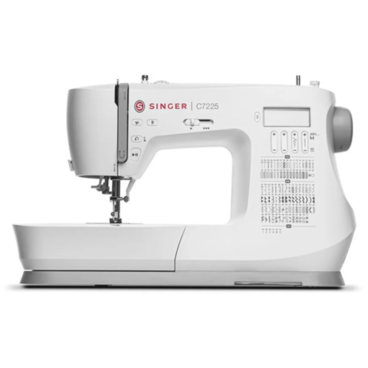 Singer C 7225 Varrógép kijelzős rátolható varróasztal puha huzat gomblyukazó talp cikk-cakk talp 80 W #1